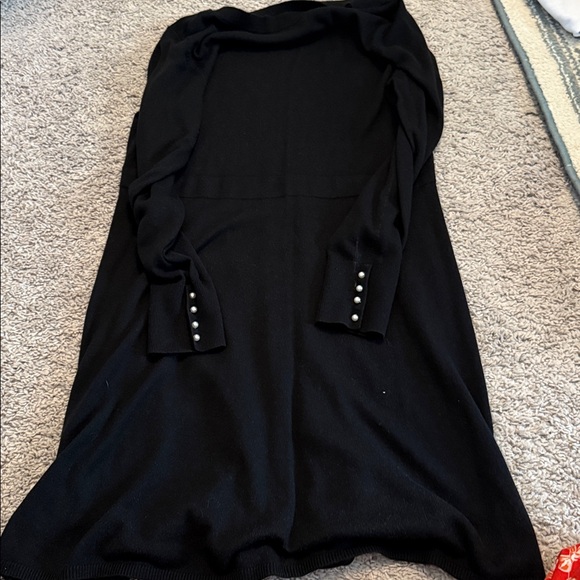 LOFT Dresses & Skirts - LOFT Black Dress with Pearl Button Accents